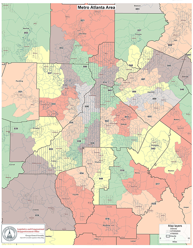 State Senate Metro Atlanta Map 1599
